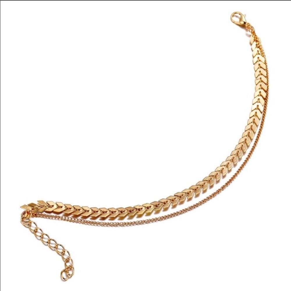 Arrow Layered Anklet - Picture 2 of 5